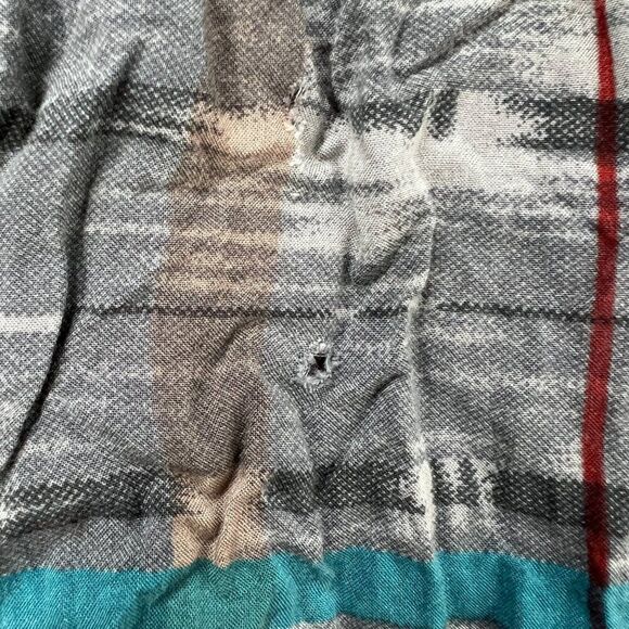 Vintage Y2K Gray Plaid Cottagecore Indie Sleaze Hipster Mini Dress Top / S - Picture 6 of 9